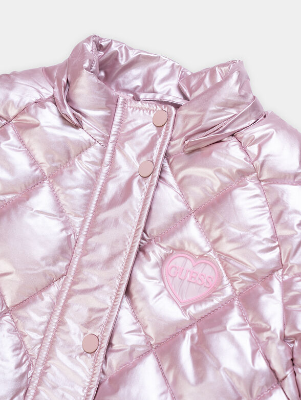 Padded jacket with metallic effect - 3