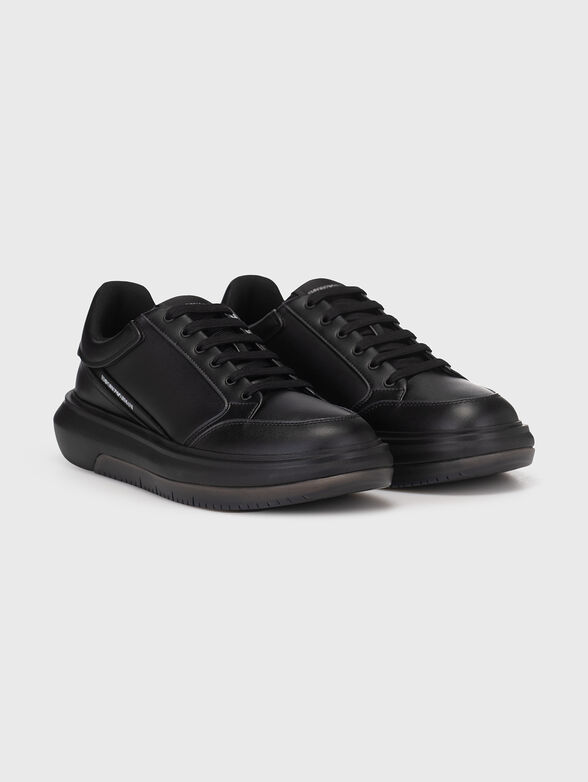 Black sneakers with logo  - 2