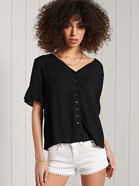 Blouse in black color - 5