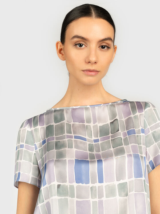 T-shirt με γεωμετρικό  τύπωμα - 2