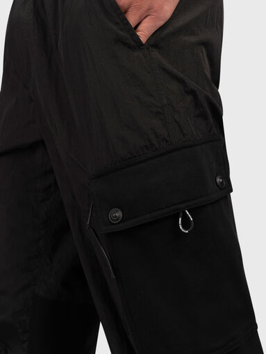 Black track pants with logo detail - 3