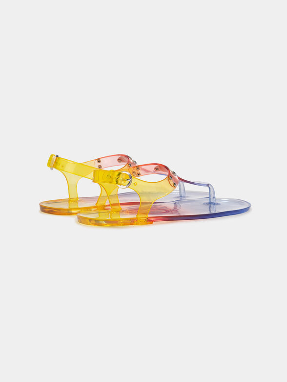 Multicolor rubber sandals - 3