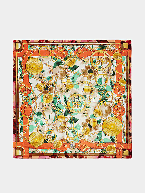 ALBI NATURE scarf with floral print - 1