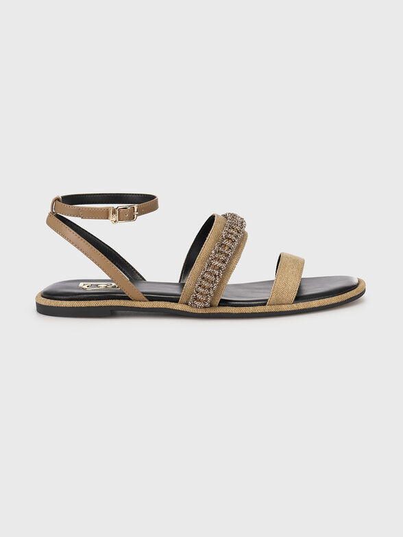 IRENE applied rhinestones sandals - 0