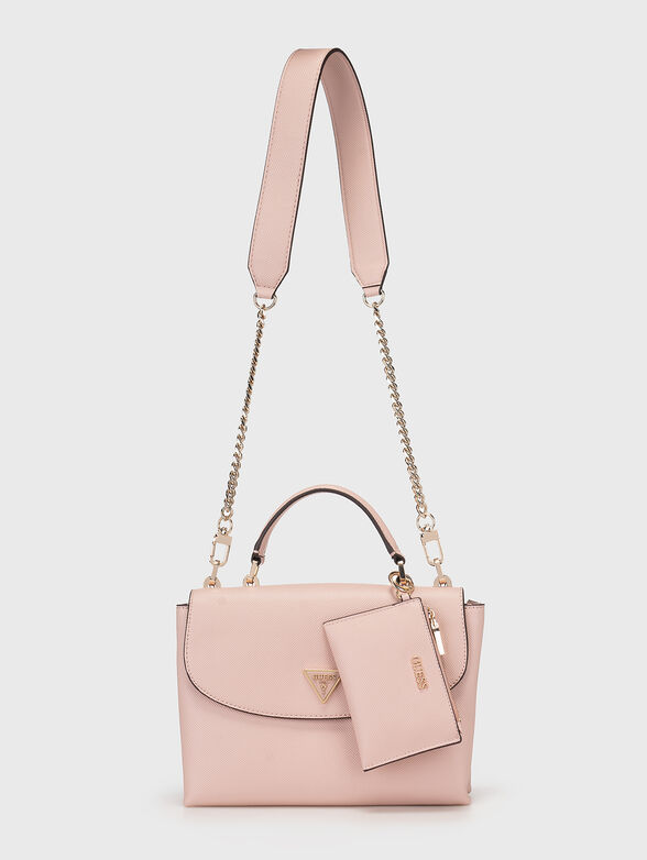 Black crossbody bag with triangular logo detail - 2