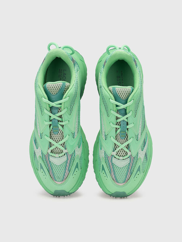 Sports shoes with logo in green - 6