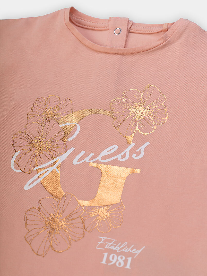 T-shirt with golden print - 3