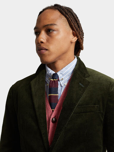 Green velvet jeans jacket - 5