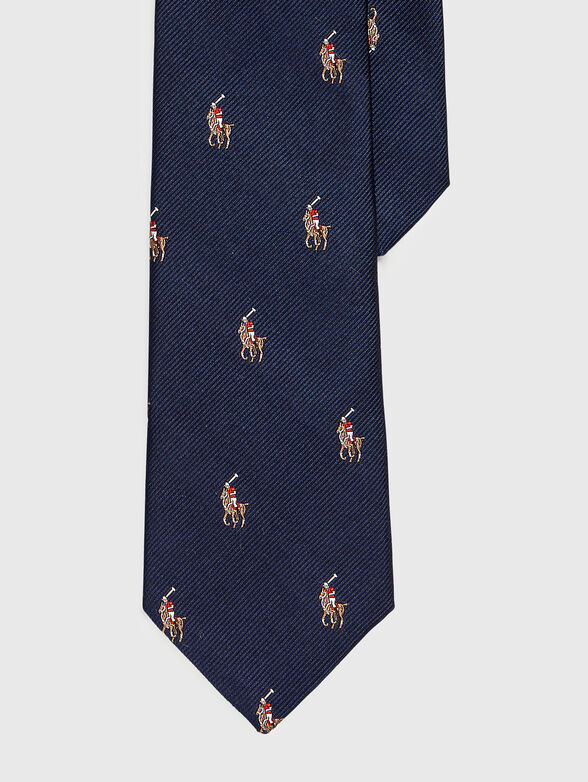 Silk tie with logo embroidery - 2