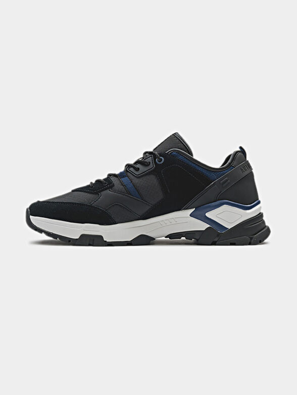 Black running sneakers with red accents - 4
