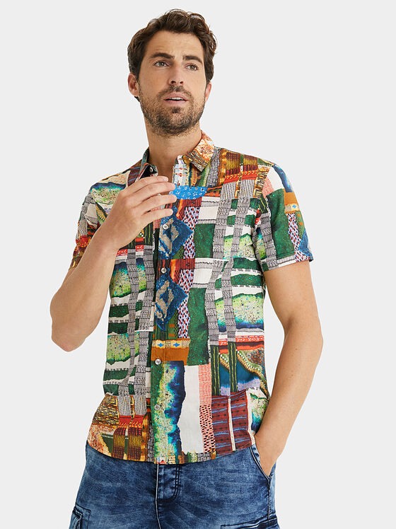 Shirt with colorful print ADRIAN - 1