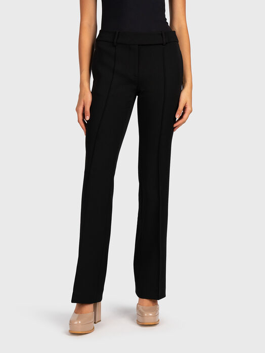 Black straight cut trousers