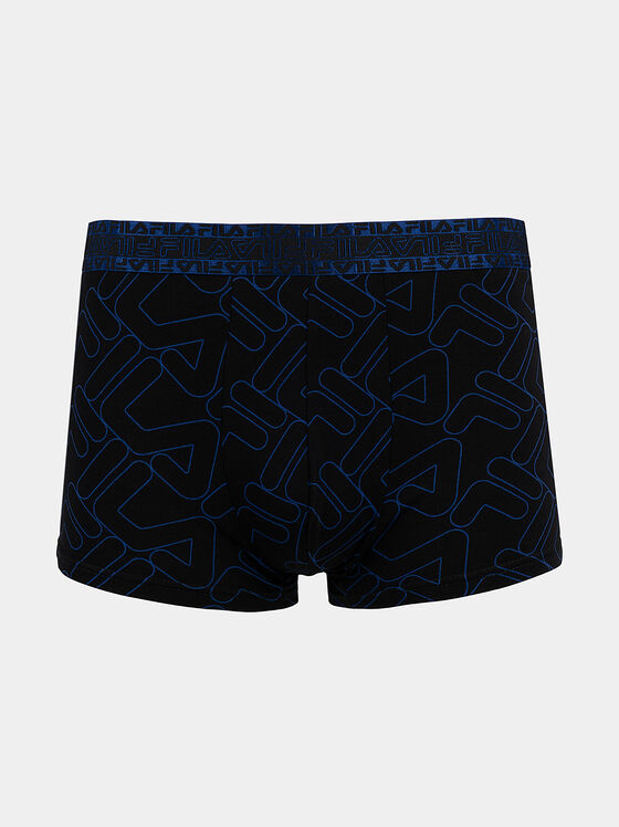 Trunks with blue logo prints - 1