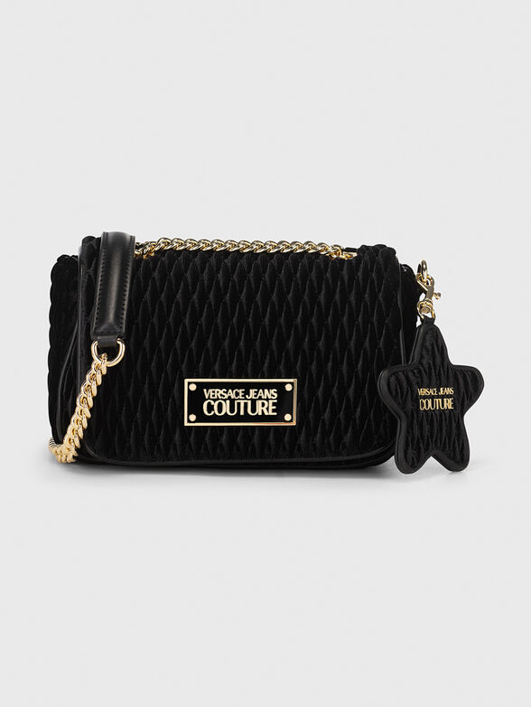 Quilted effect crossbody bag in black  - 1