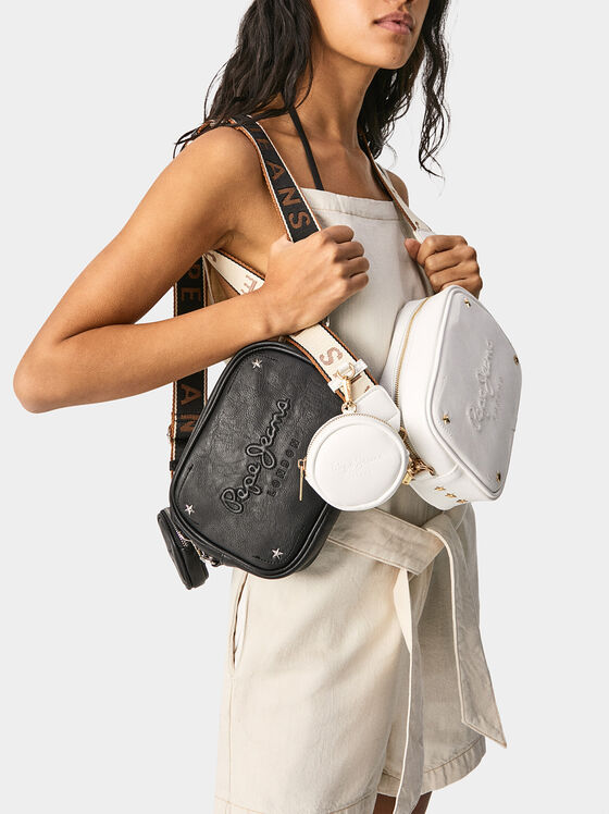 Bag with embossed logo and metal studs - 2
