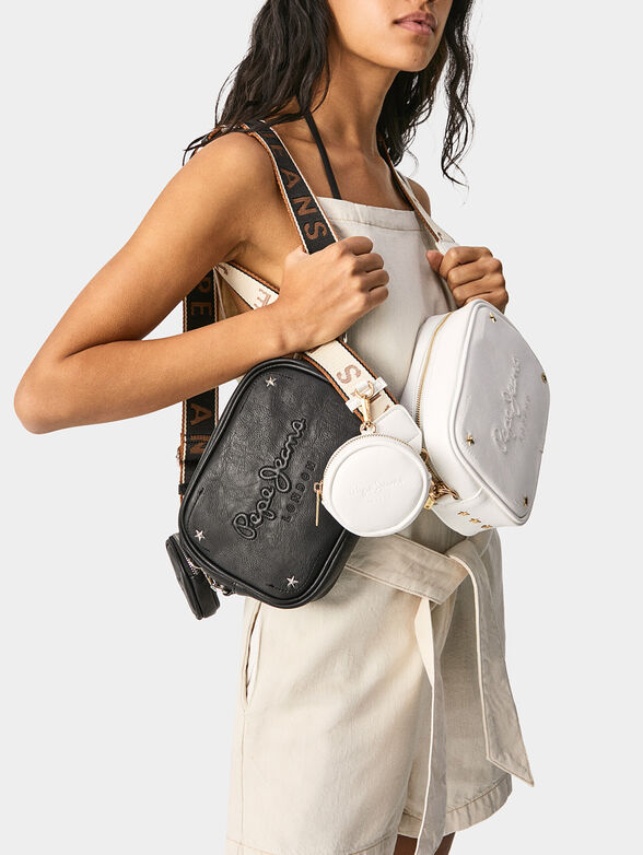 Bag with embossed logo and metal studs - 2