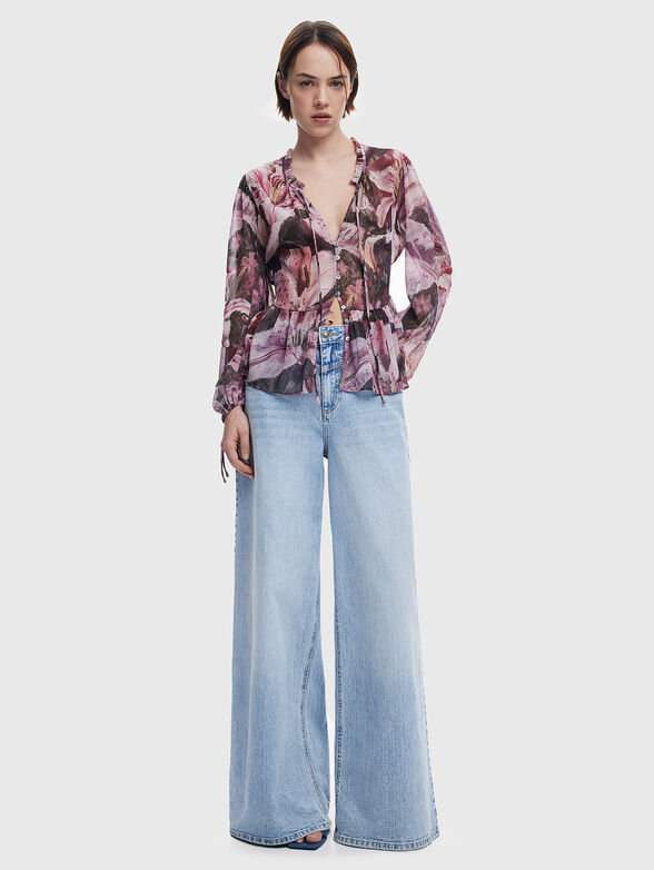 Blouse with accent fastening - 1
