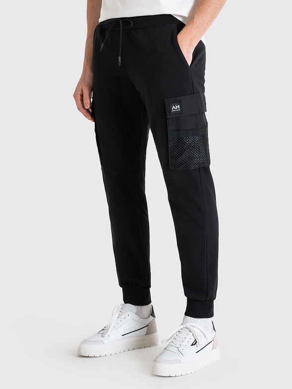Sport pants with accent pockets - 0