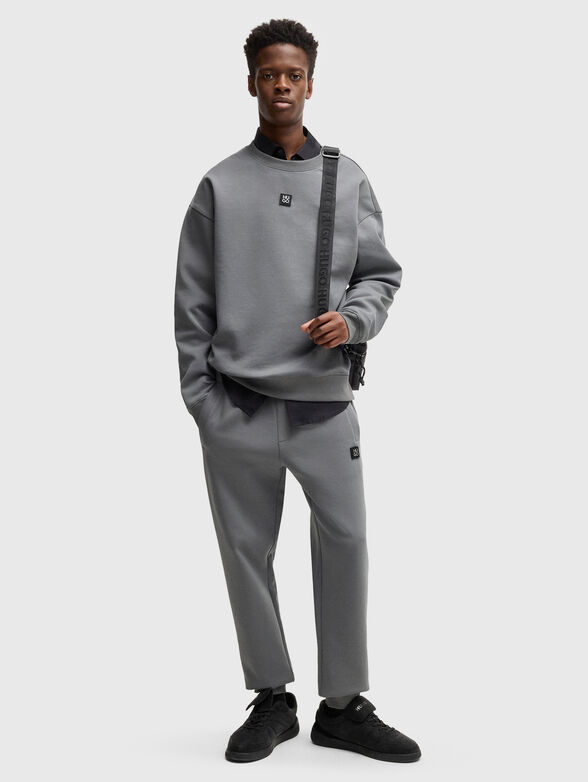 Sweatshirt with oval neckline and logo - 2