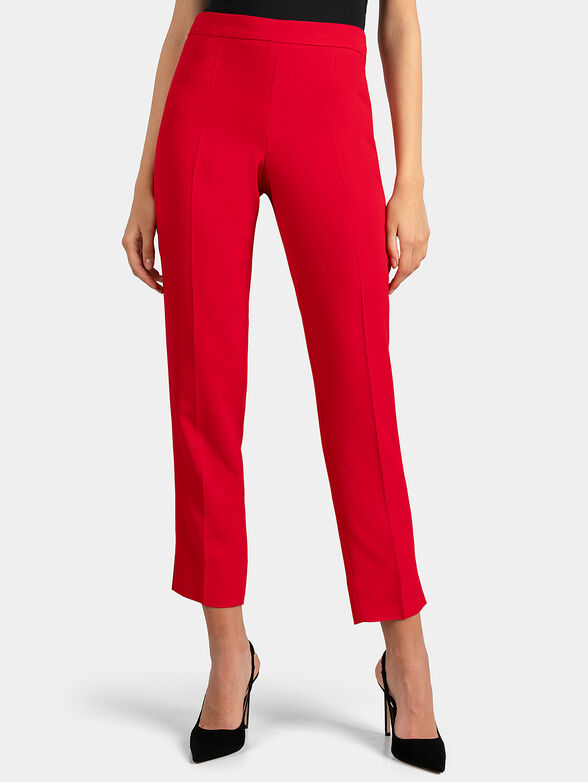 Red high waisted pants - 0