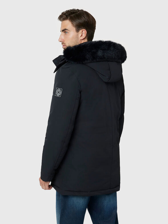 Black parka with removable hood - 3