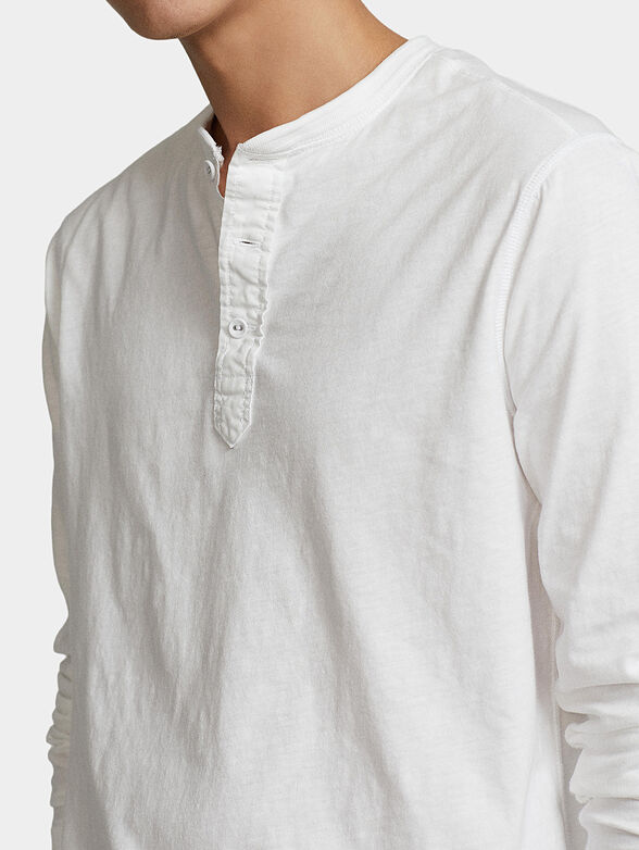 White blouse with long sleeve - 4