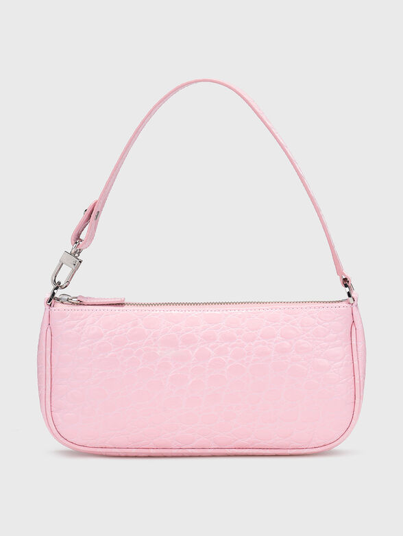 Leather bag with croc effect - 1