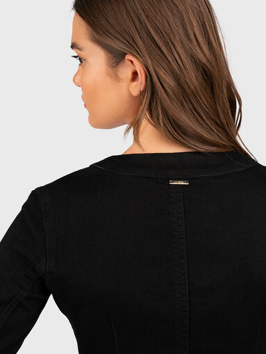 Denim jaket in black - 4