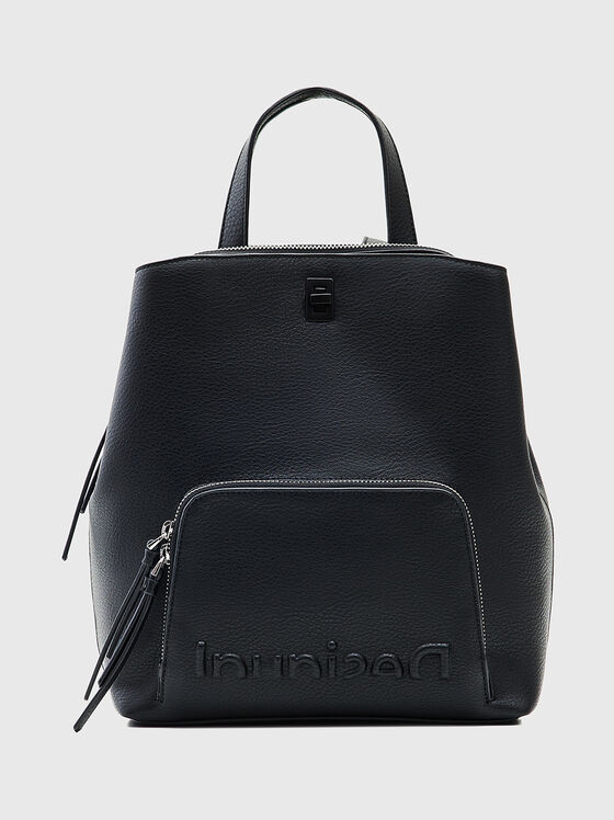 Black backpack with logo detail - 1