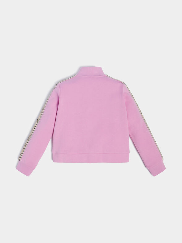Pink sweatshirt with zip - 2