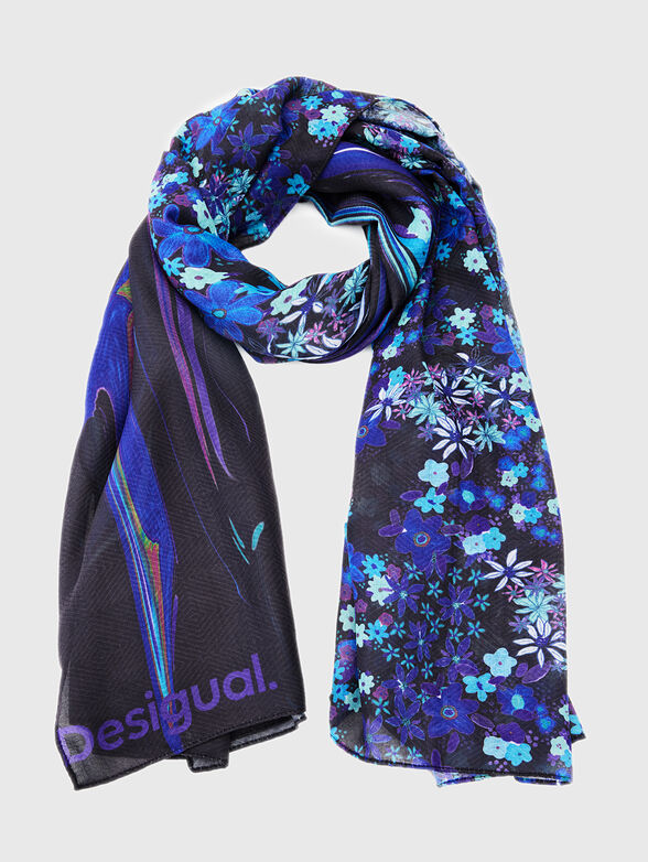 Floral print scarf - 1
