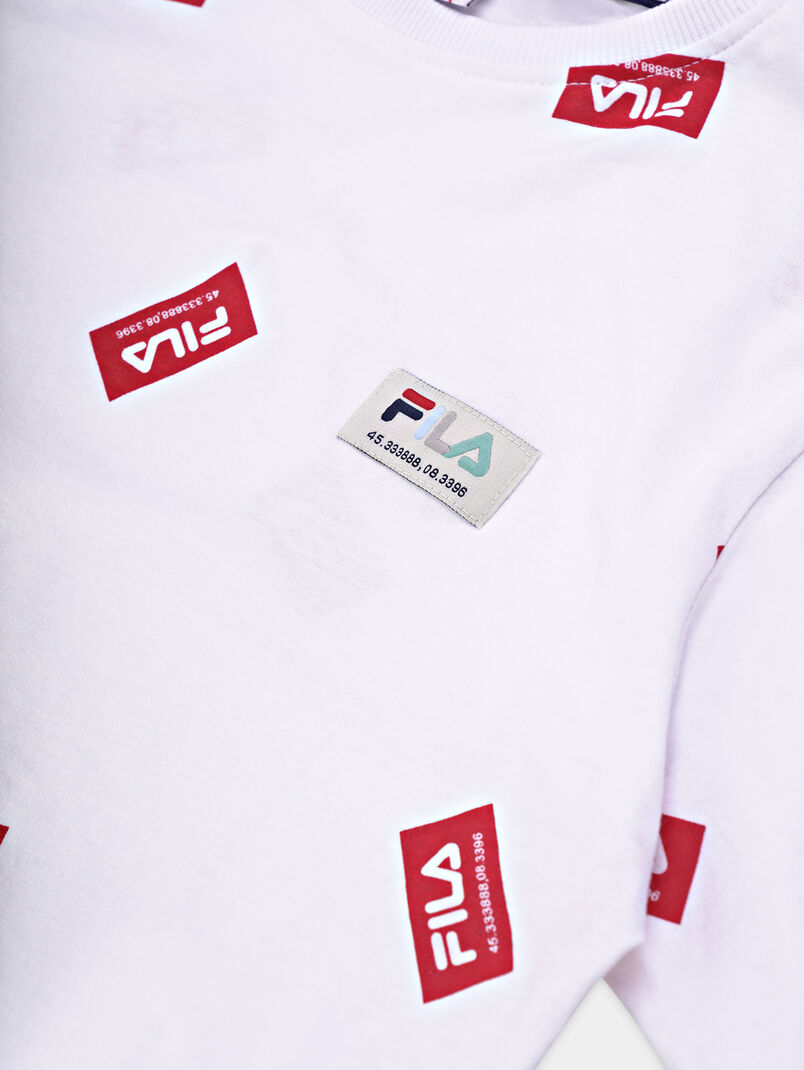 TESPE AOP white T-shirt with logo print - 3
