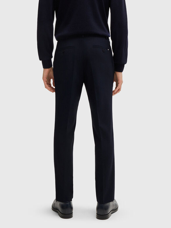 Trousers with crease in dark blue colour - 1