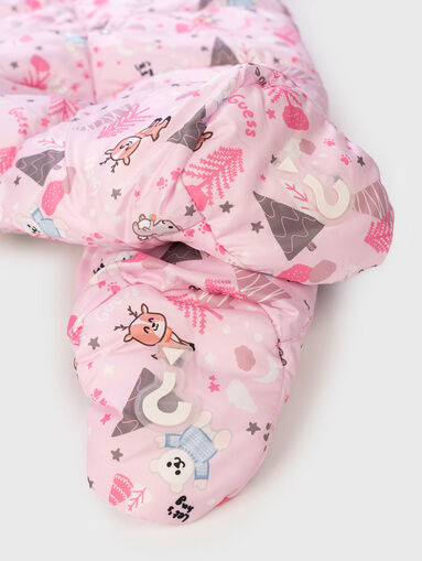 Jumpsuit with fluffy hood - 4