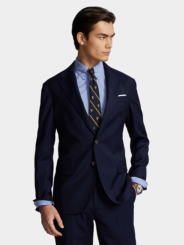 Wool jacket with striped pattern - 1