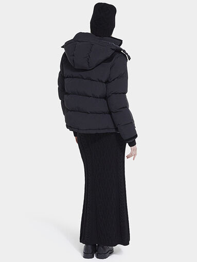 Padded hooded jacket with quilted effect - 4