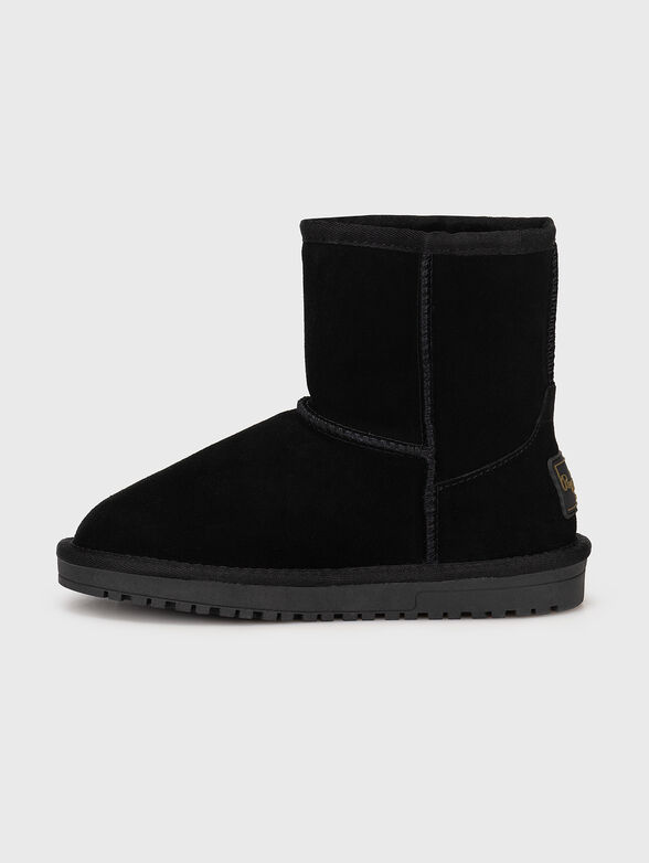 Suede ankle boots with appliqué crystals - 3