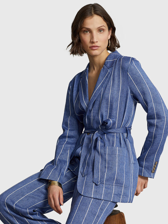 Jacket in cotton blend with belt - 4
