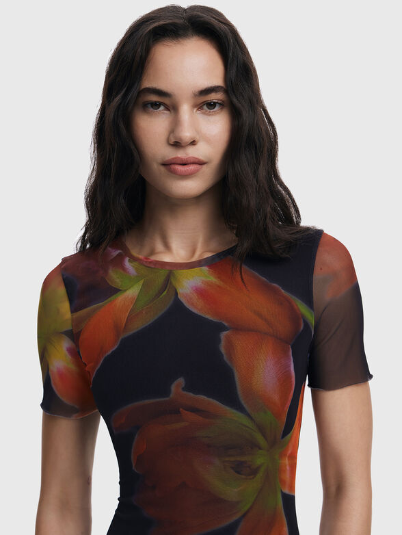 Dress with floral print - 4