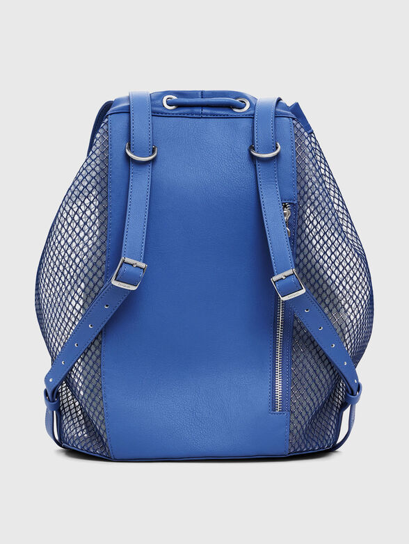 Blue backpack with mesh details - 3