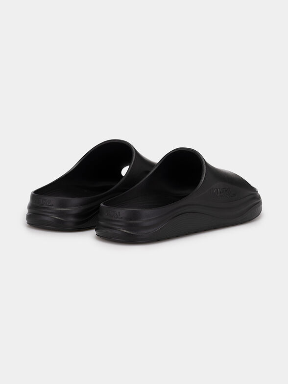 SKOONA black beach shoes with logo detail - 3