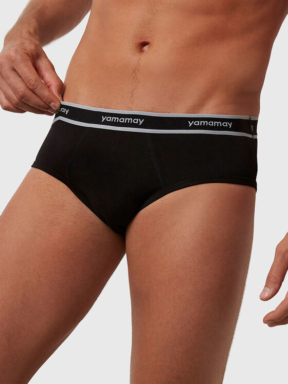 NEW FASHION COLOR black briefs with logo - 1