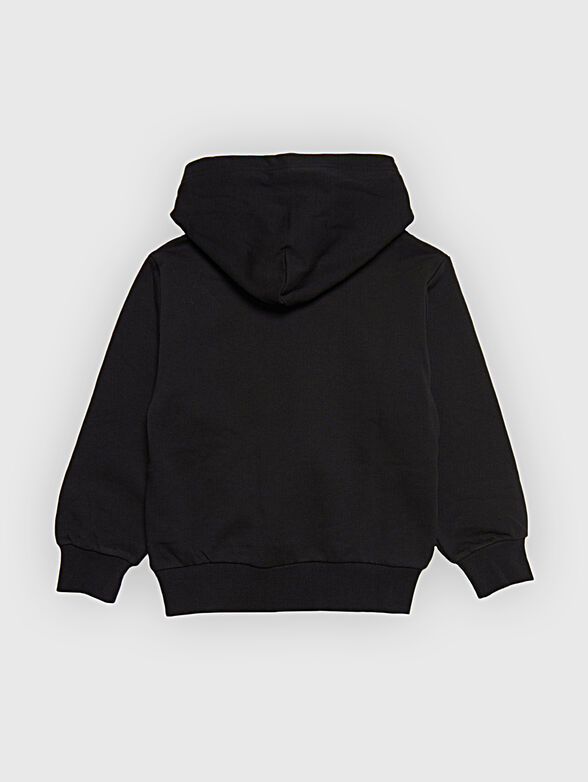 Black sweatshirt with contrasting print - 2