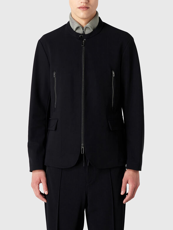 Black jacket with accent pockets - 1
