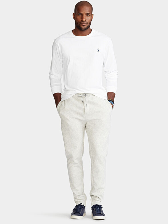 White blouse with long sleeves - 2