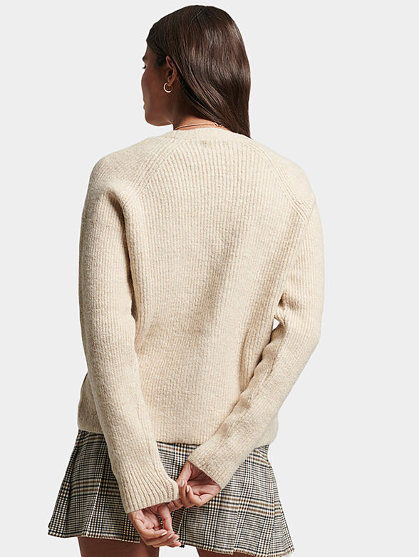 Beige cardigan with buttons and pockets - 3