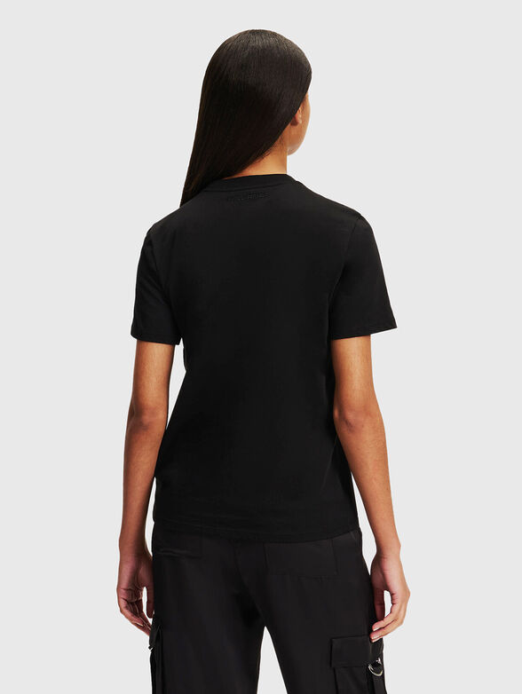 T-shirt with rhinestone logo - 3
