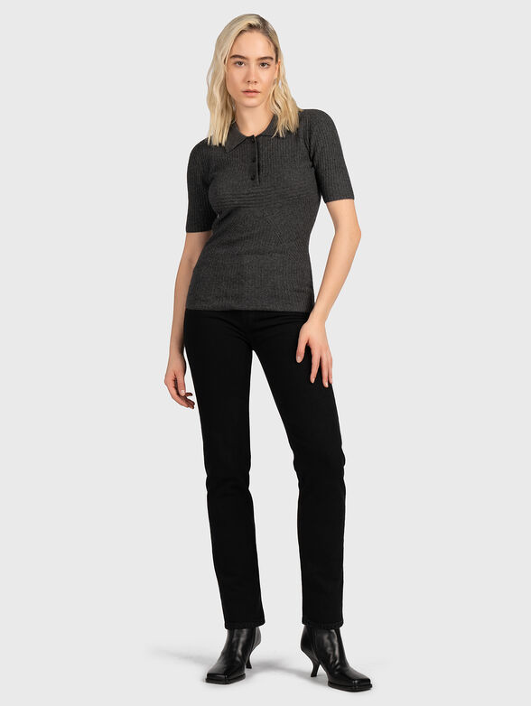 Polo-shirt with collar and buttons - 2