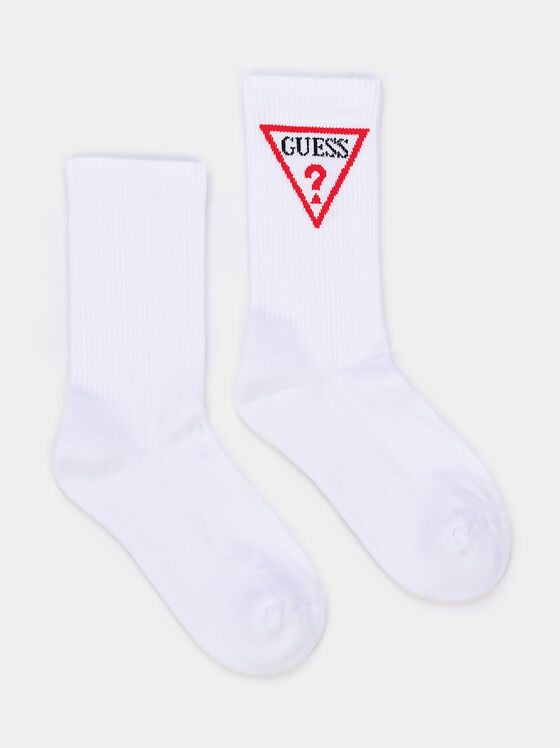 Λεύκες κάλτσες ELLEN με στάμπα με λογότυπο  - 1