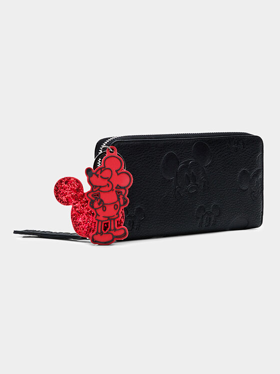 Black purse with Mickey Mouse print - 1